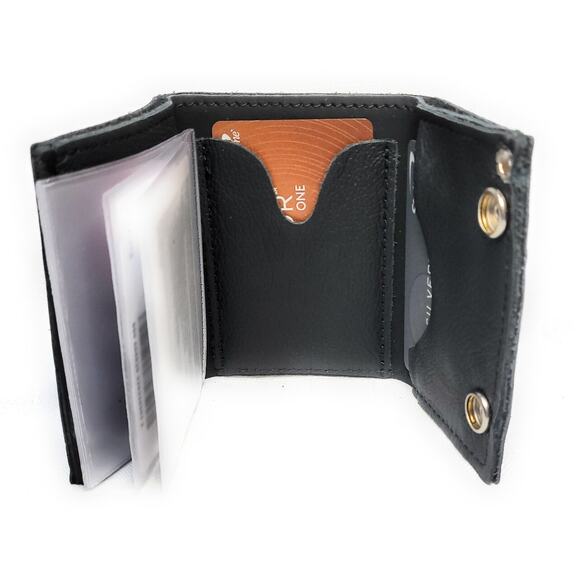 Mens Leather Trifold Wallet TEXAS LONE STAR LONGHORN Biker Chain NWT Made in USA - Picture 5 of 8